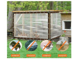 8x10 FT Clear Waterproof Tarps Heavy Duty Outdoor Garden Rainproof Covering,Clear Vinyl Tarp with V1366-AZ2-W-24597