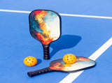 Pickleball Set with 6 Aerodynamic Balls and 2 Fiberglass Paddles V196-PBS26