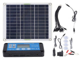 200W Solar Panel Kit with Blue Controller OBD Plug Efficient Fast Charging for Camping Outdoor V1294-YM0901-3111240026211