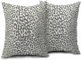 Lime Green White Leopard Print Pillow Covers 18x18 Inch Set of 2 Cheetah Animal Spots Decorative V1189-WXFWAL-20260319-01439