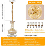Luxury Empire Gold Crystal Chandelier Ceiling Light, Round Crystal Pendant Lamp with 3 Color V767-LT-X168-Y40