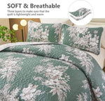 Sophisticated Quilted Coverlet and Pillowcases Set: Elevate Your Bedroom Decor - Queen size V745-MAC090434Q13U