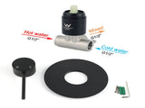 Matt Black Round Bath Concealed Shower Mixer Valve Hot Cold Water Tap Watermark V1233-KRD201B