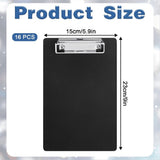 16 Pack Small Clipboards 6 X 9 Inch Mini with Pen Holder Clip A5 Memo Clipboard V1366-AZ2-W-17722