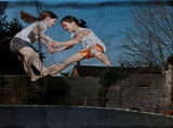 Black Trampoline Safety Netting for Easy Installation and Home , and Secure V1366-AZ2-W-26132