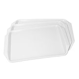3PCS Colorful Food Tray Rectangle Thickened Binaural Plastic Tray Heat Resistance Stackable V1294-YM0523-3118220042012