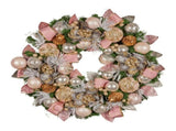 Christabelle 71cm Christmas Wreath Pink Front Door Decoration Jewelled Baubles Flowers Pine Con 112_GUE522