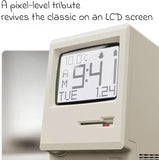 Retro Computer Style Desktop Maclock - Interactive Floppy Disk Switch, 5 Alarm Settings, 3 Display V888-ELOSUNG49401