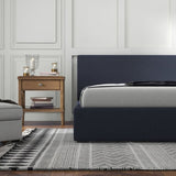 Milano Luxury Gas Lift Bed with Headboard - Charcoal No.35 - King Single ABM-10001609