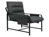 Levede Metal Framed Lounge Chair Linen in Dark Grey CH1150-DG_NZ