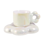 Ceramic Coffee Mug with Set, Creative Cute Cup with Flower, Novelty Cups with Flower Handle for V1370-AZ4-06314