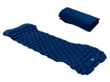 Camping Sleeping Pad Mat Foot Press Inflatable Cushion Mattress for Tent Hiking TravelPurplish Blue V1294-YM0718-3117200188111
