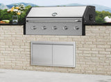 BBQ Access Door, 762x532 mm Double Outdoor Kitchen Door, Stainless Steel Flush Mount Door, Wall V952-SMABSCJMYS30M2GZNV0