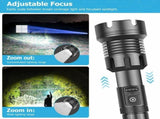LED Tactical Flashlight 90000 Lumens COB USB Rechargeable IP65 Waterproof with 10000mAh Battery V1237-ZY-528-303