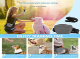 Grey Portable Silicone Pet Water Bottle and Treat Pouch Set - 550ml Foldable Leak-Proof Dog Travel V888-ELOSUNG56143-1