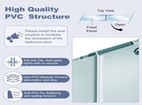 4-Pack Frameless Shower Door Side Seal for 3/8 Inch Thick Glass Doors Stop Shower Leaksnd Create V1258-DP02-C-616