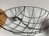 Hanging Basket Flower Pot Half Round Wire Plant Holder with Chain for Porch Garden Balcony V1294-YM0716-3117220143213