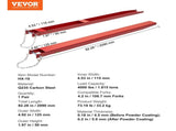 Pallet Fork Extensions, 2090 mm Length 115 mm Width, Heavy Duty Carbon Steel Fork Extensions for V952-JZHCTCXS82INSE4WPV0