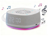 2 in 1 Alarm Clock with White Noise Sound Machine Night Light Sleep Timer for Bedroom - Black V1263-JX-8225-1