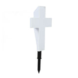 Solar Powered LED Cross Lights Graveside Memorial Headstone Stake Garden Grave Marker for Grave V1294-YM0703-3119230073811