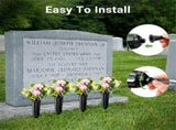 20 Pack Cemetery Vases with Spikes,Plastic Vases for Flowers,Grave Decorations for Cemetery,Memorial V1370-AZ4-07985