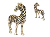 Resin Zebra Statues Gold Vivid Slip Resistant Compact Simulated Animal Statues for Home Decoration V1294-YM0703-3115230046711