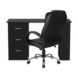 Artiss Computer Desk 120cm Executive Office Chair Set PU Leather High Back Black FURNI-O-DESK-CHAIR-9127-BK