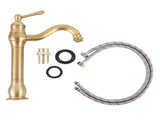 Single Handle Single Hole Vessel Sink Faucet Swivel Bathroom Faucet Hot and Cold Water Tap with 2 V1294-YM0901-3112250016211