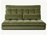 ArtissLounge Sofa Bed 2 seater Green Fabric FLOOR-SBL-170LIN-GN