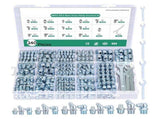 240PCS Grease Fittings Assortment,SAE & Metric Zerk Grease Fittings Straight 45 90 Degree with V1192-AZ-W-20874