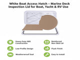 606 x 353mm White Boat Access Hatch Marine Deck Inspection Lid for Boat, Yacht & RV Use V63-952881