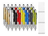 24 Pcs 6-In-1 Multi-Tool Tool Pens and 24 Pcs Ink Refills Gadget Screwdriver Gift Pens V1370-AZ4-07892