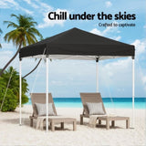 Instahut Gazebo 2x2m Outdoor Patio Garden Marquee Shade Black GAZEBO-T-2X2-F-EC-BK