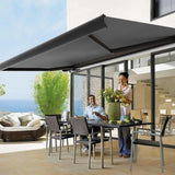 5.0m x 3.0m Retractable Folding Arm Awning Heavy Duty Full Cassette Motorised V63-821243