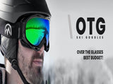 OutdoorMaster OTG Ski Goggles - Over Glasses Ski/Snowboard Goggles for Men, Women & Youth - 100% UV XFOM-OM5-BLBL