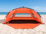 Weisshorn Beach Tent 3-4 Person Pop Up Sun Shade UPF 50 Automatic Outdoor Orange TENT-C-BEA-4-OR