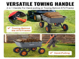 Dump Cart, Poly Garden Dump Cart with Easy to Assemble Steel Frame, Dump Wagon with 2-in-1 V952-SLZXTC1500B0FP7ZKV0