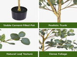 Artiss 180cm Artificial Eucalyptus Tree with Realistic Textured Leaves for Indoor Home Office Decor AP-TREE-EUCALY-180
