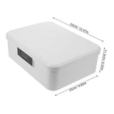 Lockable Trunk with Combination Lock, White ABS Construction for Home, Office, and Secure V1369-AZ3-W-16802