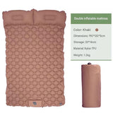 Double Outdoor Foot Pump Inflatable Sleeping Pad - 40D Nylon Camping Air Mattress V888-ELOSUNG56188-6