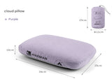 Purple Reversible Memory Foam Travel Pillow - All-Season Comfort Neck Support for Deep Sleep & V888-ELOSUNG32564