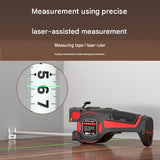 5M 3-in-1 Laser Tape Measure with Dual Laser Levels and Rechargeable Battery - 25mm Self-Locking V888-ELOSUNG56393