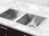 Cefito Kitchen Sink 77X45CM Stainless Steel Basin Double Bowl Silver SINK-7745-R010