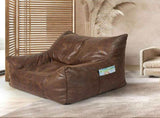 Marlow Bean Bag Chair Cover PU Indoor Dark Brown BEAN1009-DB