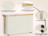 CARLA HOME 2 Pack Toilet Paper Storage Basket Holds Up to 12 Rolls with Bamboo Lid and Handle for RV V178-36238