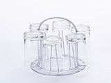 Glass Water Cup Rack Bracket Stainless Steel Household Draining Cup Storage Rack Holder for Party V1294-YM0626-3118220342411