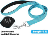 12 Pack Dog Leash Bulk, Double Sided Reflective, Nylon Leashes with Padded Handle for Small, Medium, V1259-DP01-A-1191