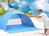 Pop Up Beach Tent 3-4 Person UPF 50 Sun Shelter with Carry Bag Quick-Setup Shade for V1107-CS-LYZP1