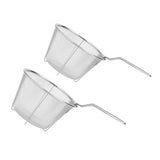2-Pack Fine Mesh Frying Baskets with 304 Stainless Steel Oil Strainers for Deep Frying and Kitchen V1370-AZ4-15168