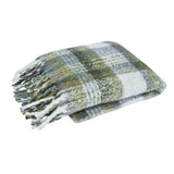 J Elliot Home Aiden Olive Multi Faux Mohair Throw Rug with Fringe 130 x 160cm V442-IDC-THROW-AIDEN-OLIVE-RE